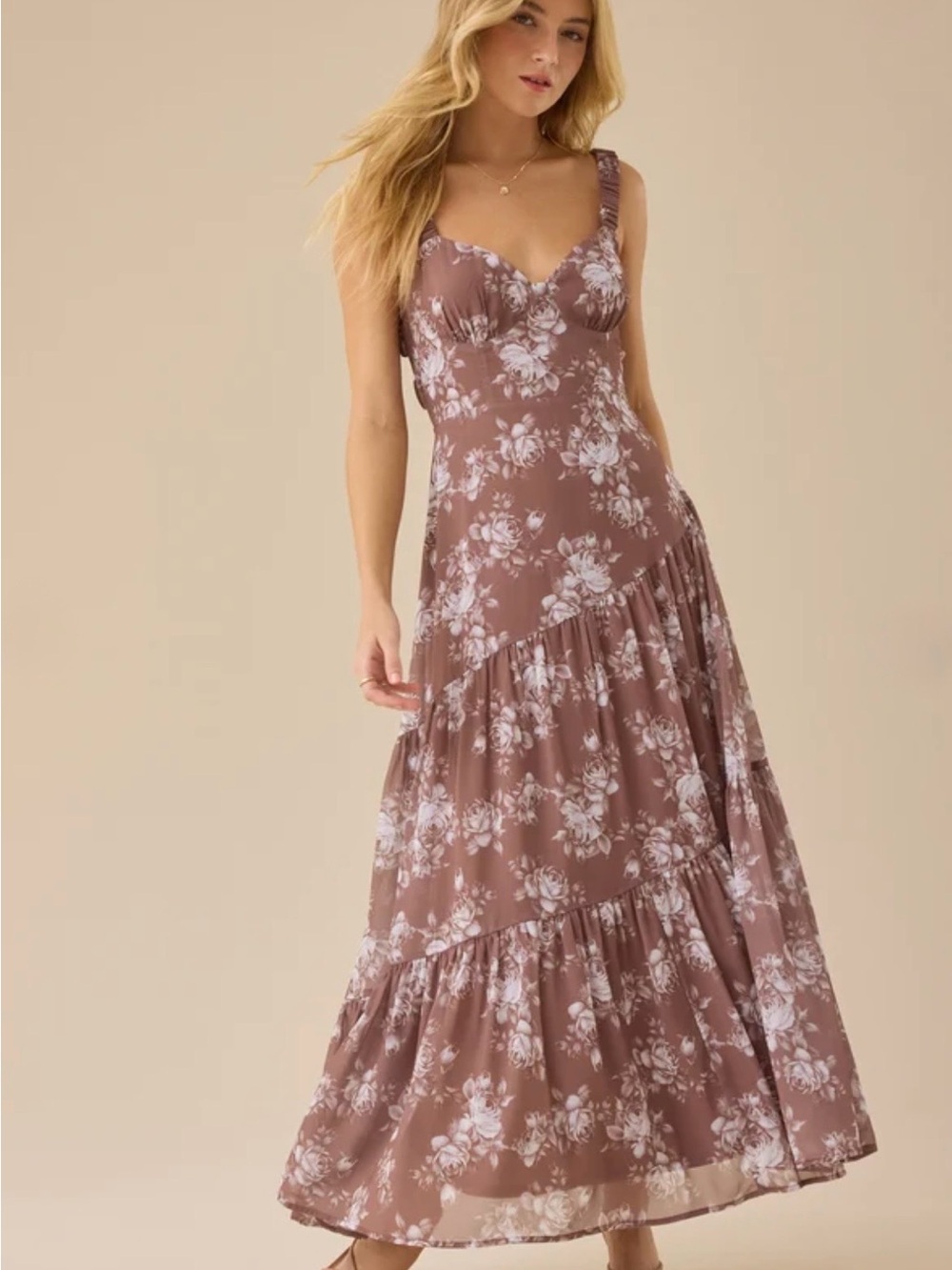 Altar'd State Lacy Floral Maxi Dress
